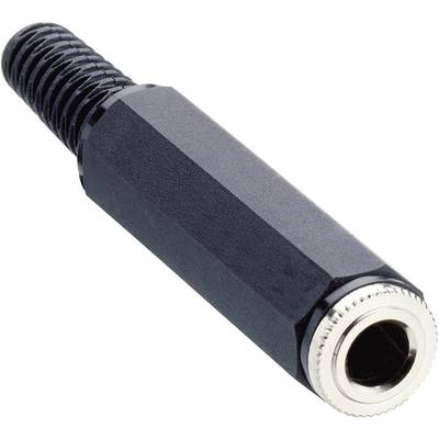 Lumberg KLKM 3 Jack-stik 6,35 mm Tilslutning, lige Poltal: 2 Mono Sort 1 stk
