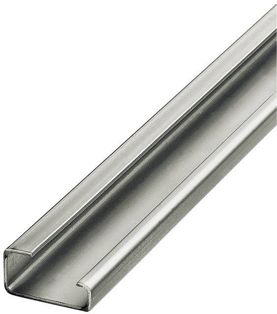 U-formet metalskinner, sølvblank, ideel til konstruktionsformål og materialebesfæstelse.