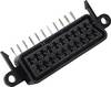 TRU COMPONENTS 1578889 Scart-stik Tilslutning, indbygning vandret Sort 1 stk