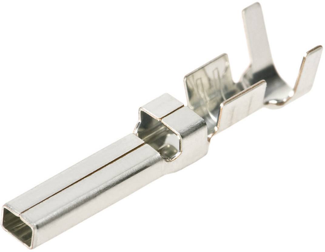 En sølvfarvet metalclips med flere vinger og et rektangulært skaft, egnet til elektriske forbindelser.