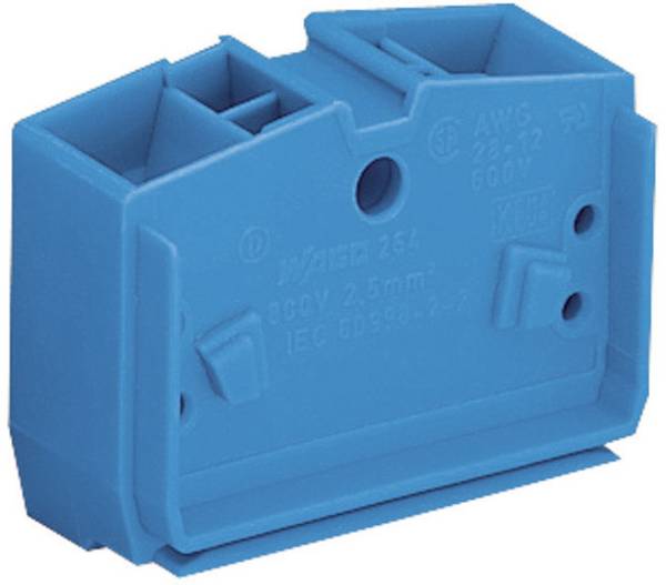 WAGO 264-354 Stackable Centre Terminal Blocks Series 264 0.08 - 2.5 mm² Blue