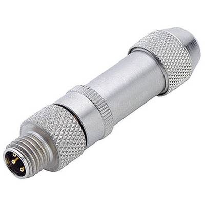 binder 99-3361-00-03 Sensor-, aktuator-stik, M8 Stik, lige Pol-tal (RJ): 3 1 stk