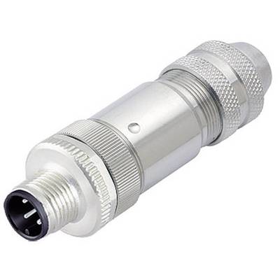 binder 99-1429-814-04 Sensor-, aktuator-stik, M12 Stik, lige Pol-tal (RJ): 4 1 stk