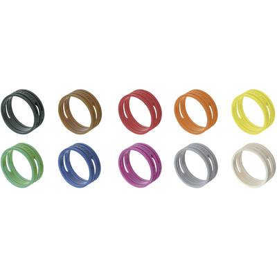Neutrik XXR-SET/MIX Kodningsring Sort, Brun, Rød, Orange, Gul, Grøn, Blå , Violet, Grå, Hvid 10 stk