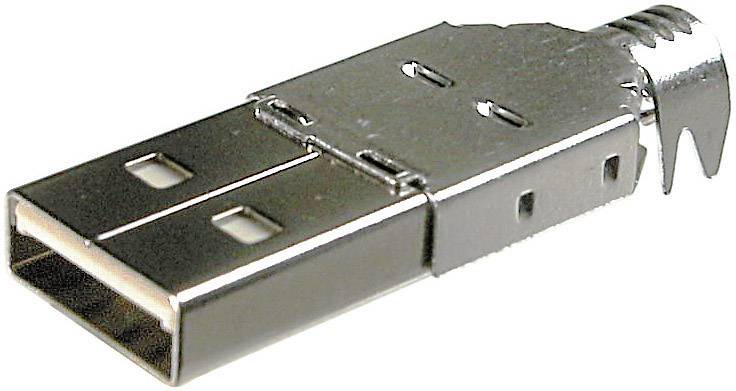 Nærbillede af en metalusb-stik, der bruges til tilslutning af elektroniske enheder.