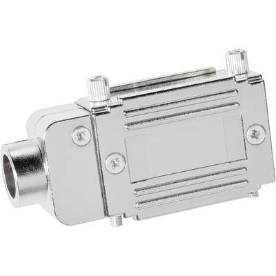 Provertha 77152M 77152M D-SUB-adapter-kabinet Poltal: 15 Plastic, metalliseret 90 ° Sølv 1 stk