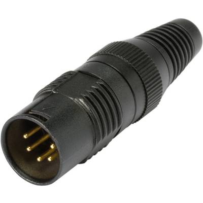 Hicon HI-X5CM-G XLR-stik Stik, lige Poltal: 5 Sort 1 stk