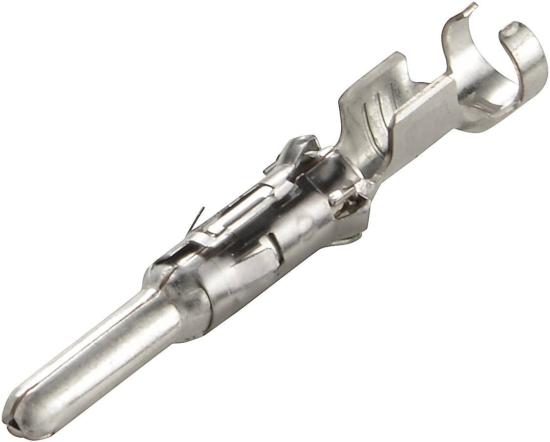 Metalstikben, cylindrisk, med buede clips og holder, egnet til elektriske stikforbindelser i kabelsystemer.