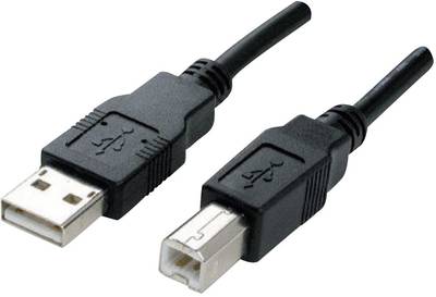 Manhattan USB-kabel USB USB-A-hanstik, USB-B-hanstik 3.00 forgyldte stik, UL-certificeret | Conradelektronik.dk