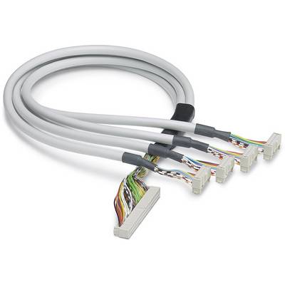 Et gråt kabelnet med flere plastikstik og synlige farvede ledninger. Det bruges til elektroniske forbindelser.