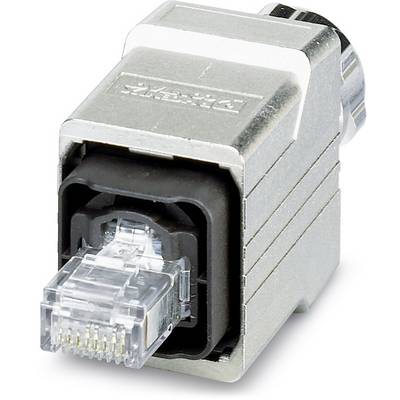 Metallisk RJ45-stik, robust design, egnet til industrielle applikationer, forbedrer netværksforbindelser.