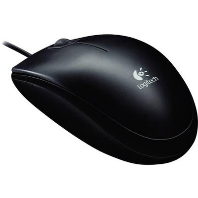 Sort kablet computermuse fra Logitech.