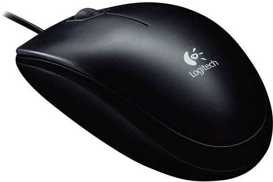 Logitech B100  WLAN-mus USB   Optisk Sort 3 Knapper 800 dpi Ergonomisk korrekt