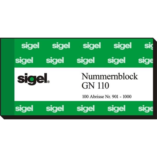 Sigel Nummerblok formular GN 110 Antal blade: 100 Blad-0