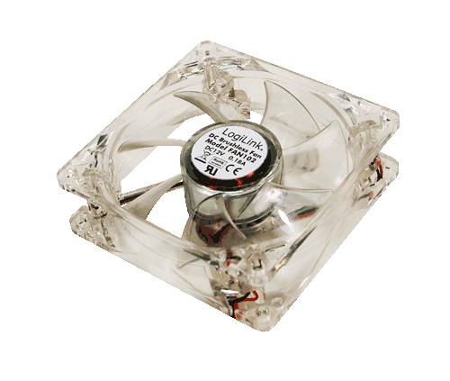 LOGILINK 8CM LED-PC-FLÄKT BLÅT-1