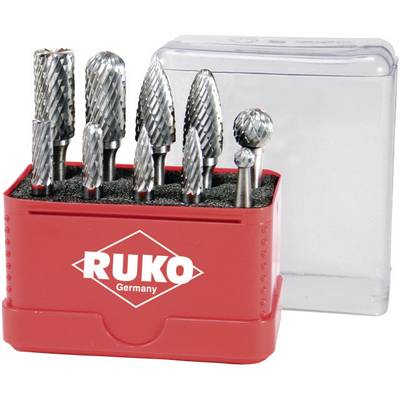 RUKO 116002 Fræsestift Hårdt metal Skaftdiameter 6 mm 10 dele