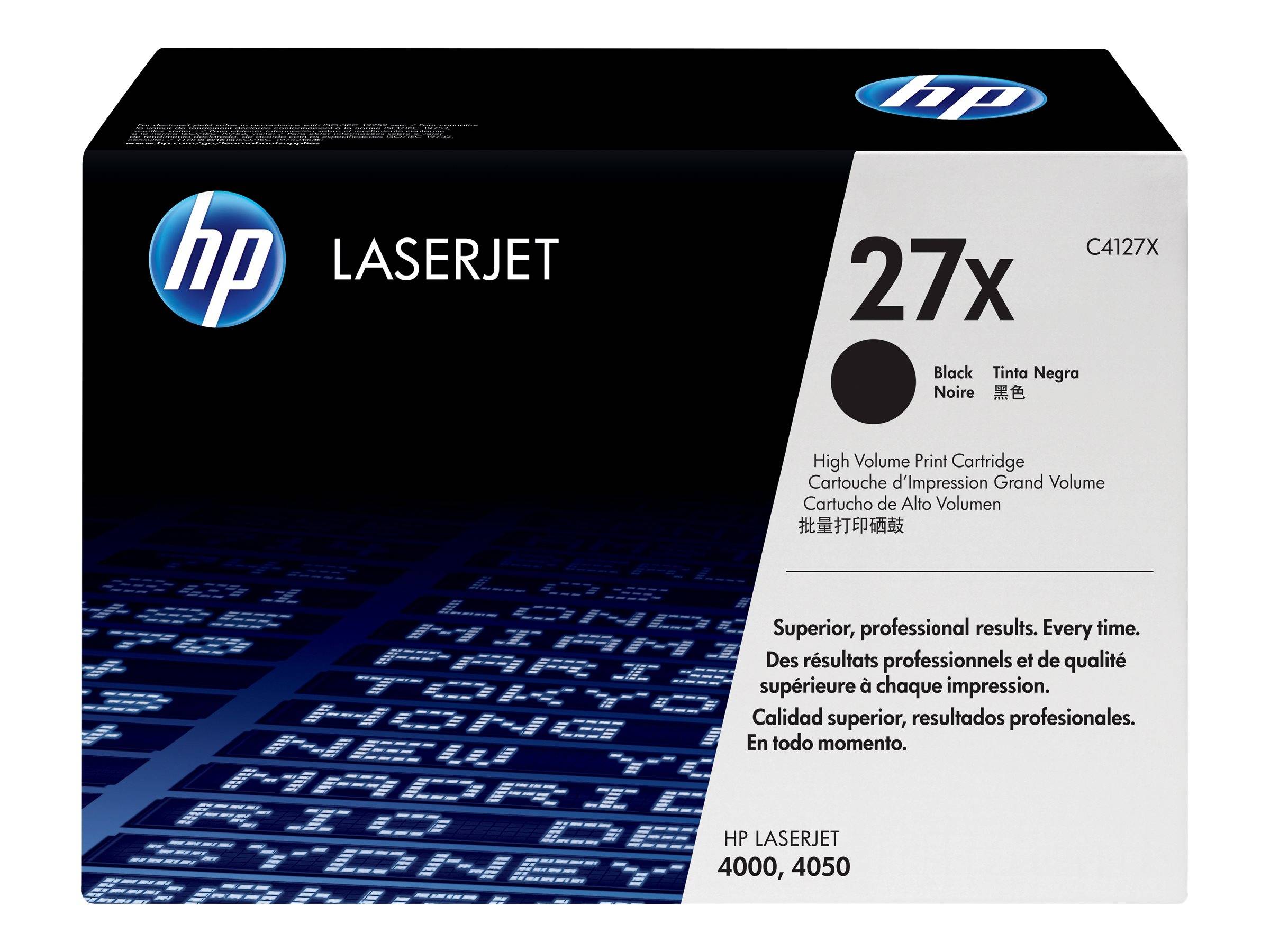HP Tonere 27X Original Sort 10000 Sider C4127X-0