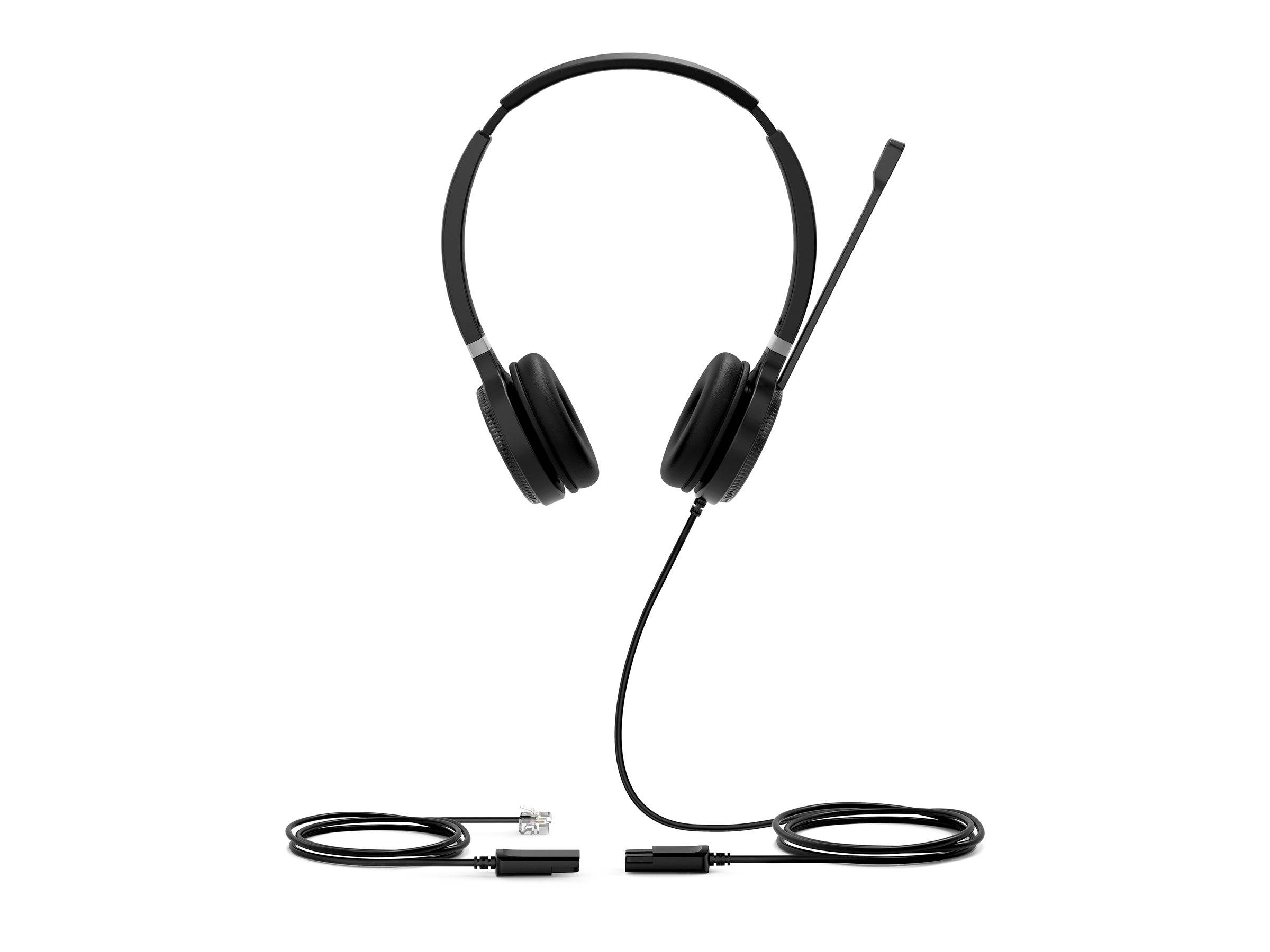 Yealink YHS36 DUAL On Ear-headset kabelbundet Stereo Noise Cancelling Headset Telefon-0