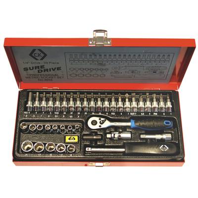 C.K Topnøglesæt Metrisk 1/4" (6,3 mm) 39 delar T4655