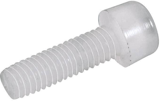 En lysegrå cylinderhovedet skrue med gevind, vist i sidevisning.