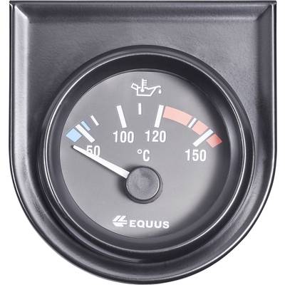 Equus 842109 Bil indbygningsinstrument  Vand-/olietemperatur-visning måleområde 60 - 160 °C Standard Gul, Rød, Grøn 52 m