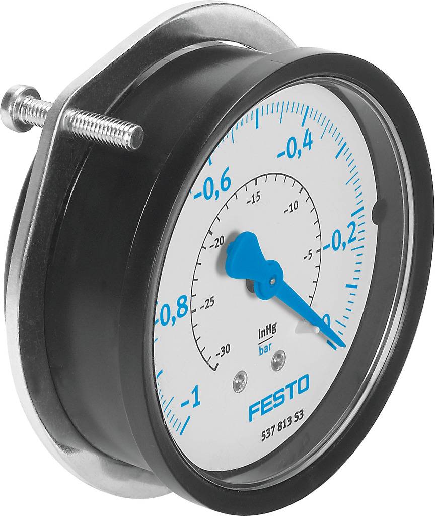 FESTO FVAM-63-V1/0-G1/4-EN 537813 Vakuummeter G 1/4 Nominel dimension 63 mm Kabinetmateriale ABS