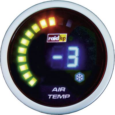 raid hp 660511 Bil indbygningsinstrument  Udendørs temperaturvisning måleområde -20 - 125 °C NightFlight Digital Blue  B