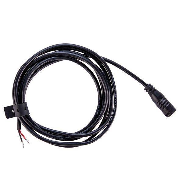 Et sort kabel med et stik i den ene ende og tre afisolerede ledninger i den anden ende, egnet til elektriske forbindelser.