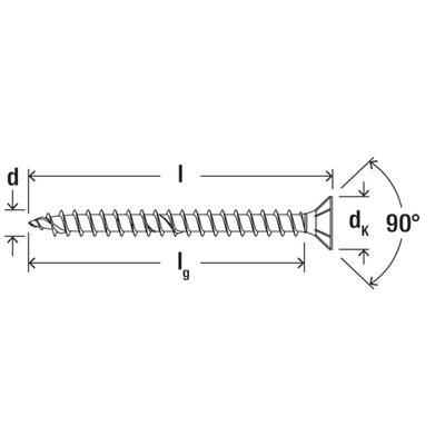 Fischer 657050 Spånpladeskruer 4.5 mm 35 mm Invendig sekskant ...