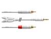 Cordial Audio Adapterkabel [1x Jackstik 3,5 mm - 2x Cinch-stik] 3.00 m Hvid