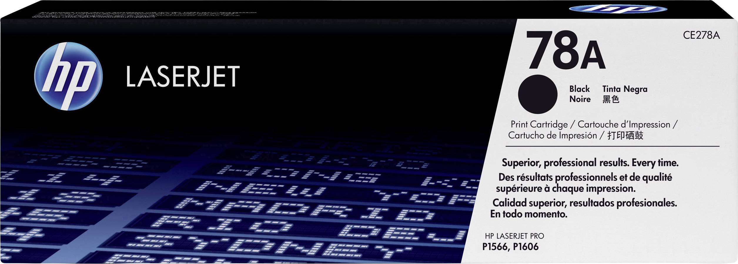 Printerpatron 'HP LaserJet 78A' med sort blæk. Egnet til professionelle printresultater. Model CE278A.