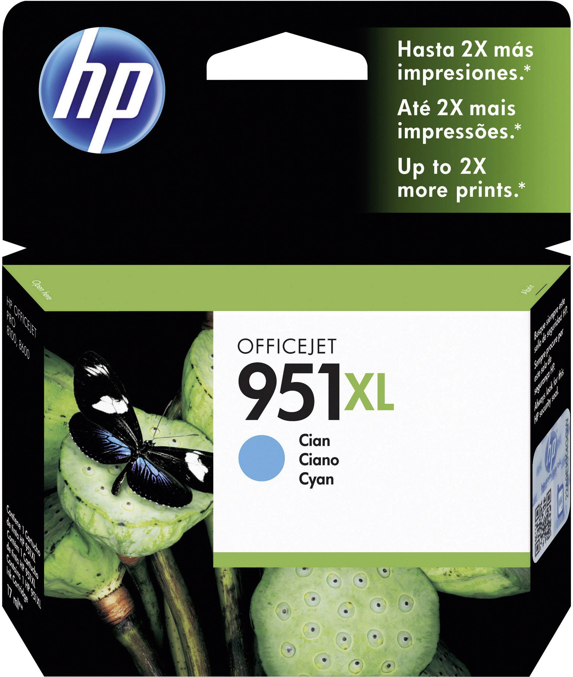 HP 951XL Blæk Original Cyan CN046AE Blæk