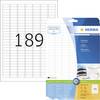 Herma 4333 Universelle etiketter 25.4 x 10 mm Papir Hvid 4725 stk Permanent vedhæftningsevne Inkjetprinter, Laserprinter, Farvelaserprinter, Kopimaskine, Farvekopimaskine, Håndskrift