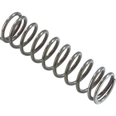 En enkelt metalspiral, placeret horisontalt.