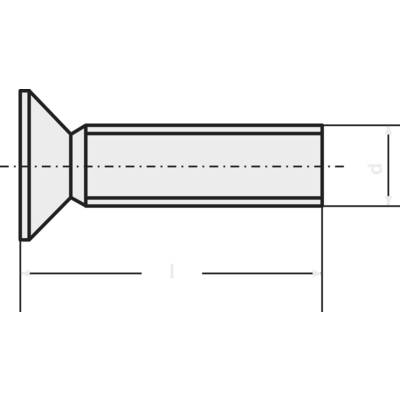 TOOLCRAFT 889801 Undersænkede skruer M5 20 mm T-profil DIN 965 Rustfrit ...