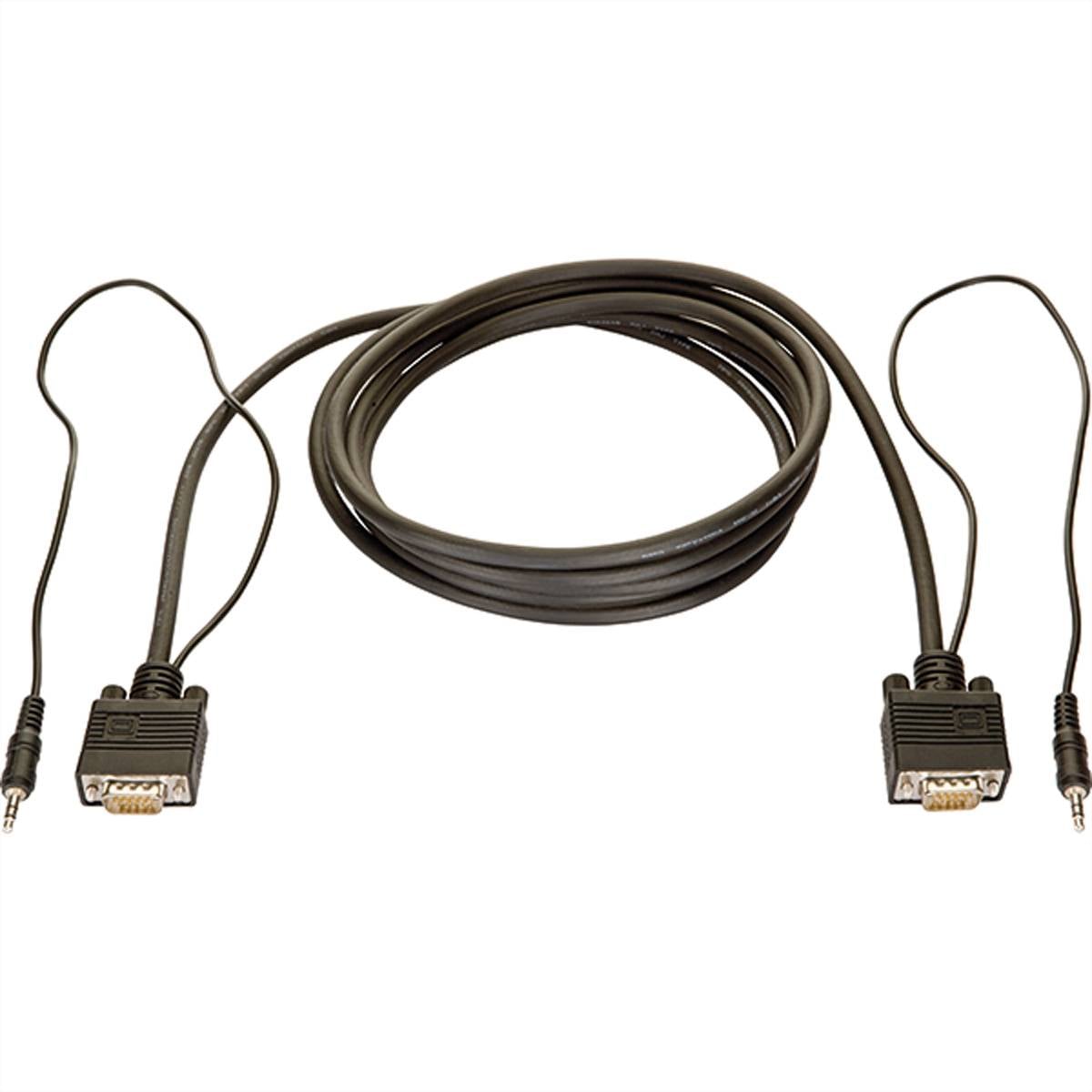 Bachmann VGA / Jack Tilslutningskabel VGA 15-polet Stik, VGA 15-polet Stik 3.00 m Sort 918.067 VGA-kabel