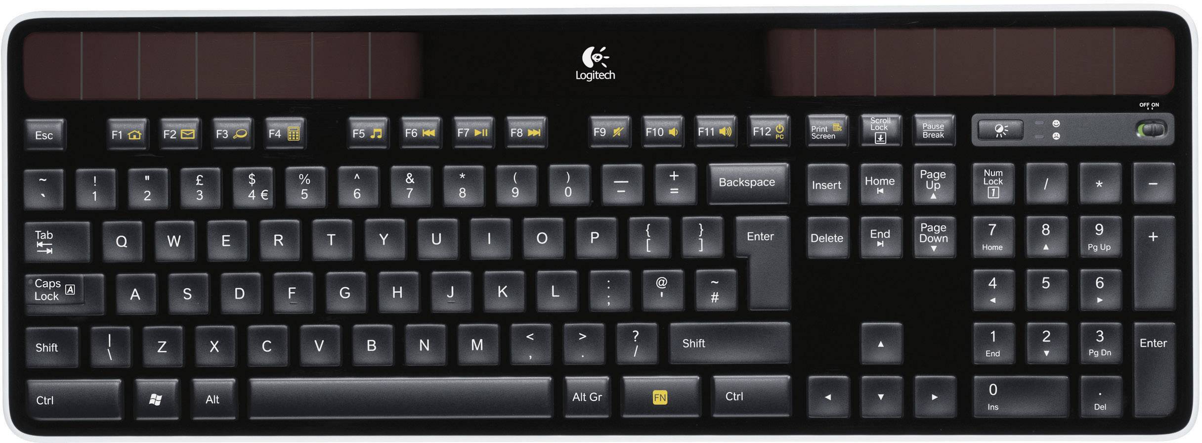 Logitech K750 Wireless Keyboard Trådløs Tastatur Tysk, QWERTZ, Windows® Solenergi |