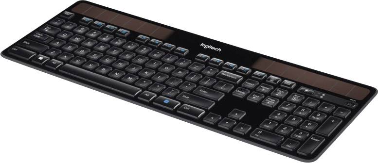 Logitech K750 Wireless Solar Keyboard Trådløs Tastatur Deutsch, QWERTZ Sort Solenergi-3