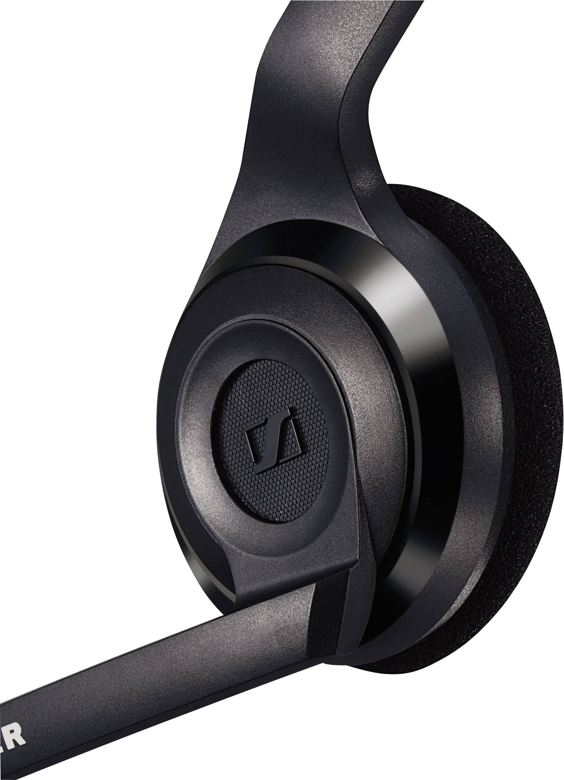 Sennheiser PC 2 Chat On Ear-headset kabelbundet Sort Noise Cancelling Computer-2