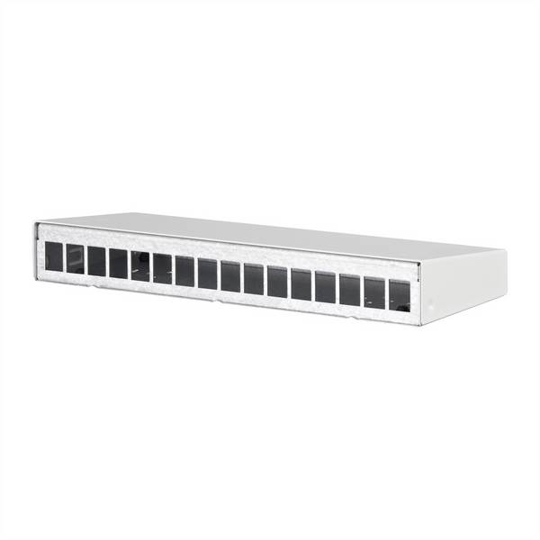 Metz Connect METZ CONNECT Keystone AP-Gehäuse 16 Port    Ikke bestykket  Hvid