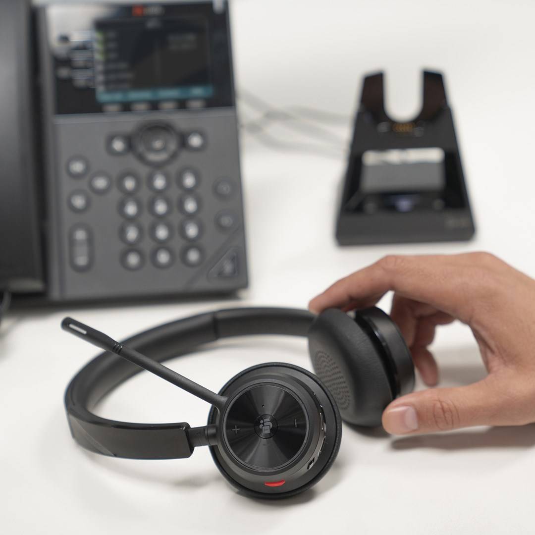 HP Poly Voyager 4320 On Ear-headset Bluetooth®, kabelbundet Stereo Sort Headset-5