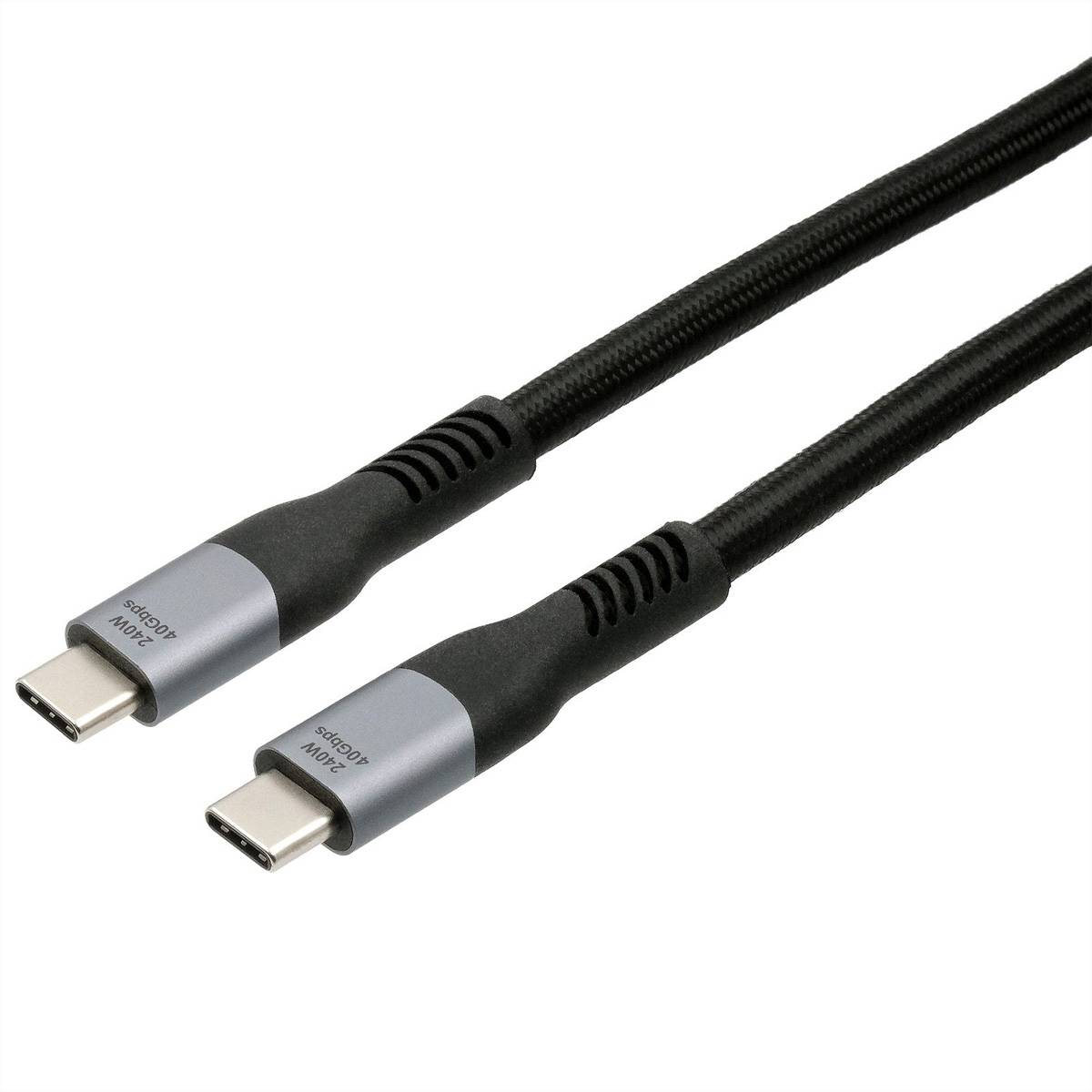 Exsys USB-kabel USB4™ USB-C® stik, USB-C® stik 1.00 m Sort Afskærmet EX-K1598-1.0-0