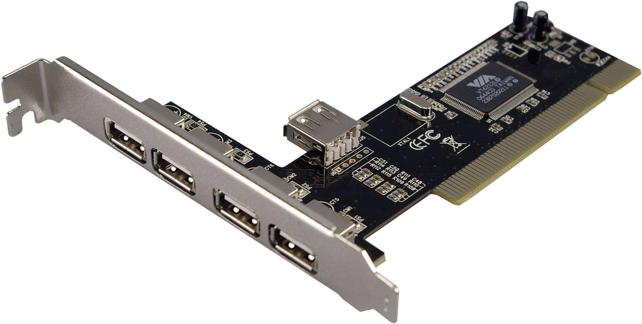 LogiLink USB 2.0 4 + 1 Port PCI 4 +1 porte USB 2.0-controller-kort USB-A PCI