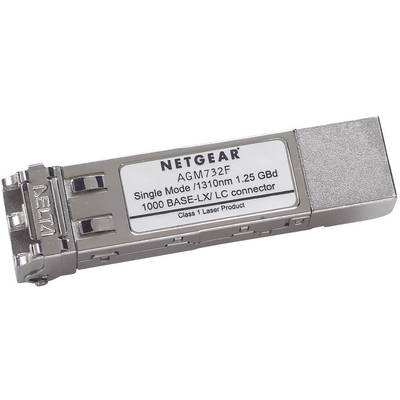 Netværks-transceiver-modul 'NETGEAR AGM732F' til Single Mode, 1310nm, 1,25 GBd, 1000 BASE-LX/LX, LC-stik.