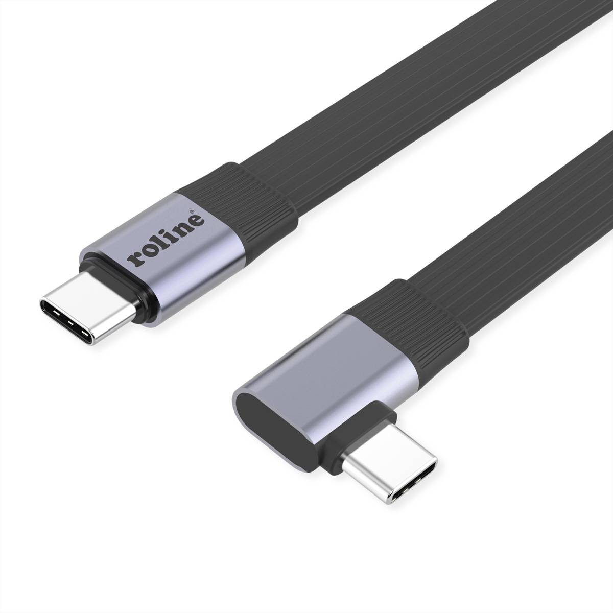 Roline USB-kabel USB4™ USB-C® stik, USB-C® stik 0.13 m Sort Afskærmet 11.02.9099-0