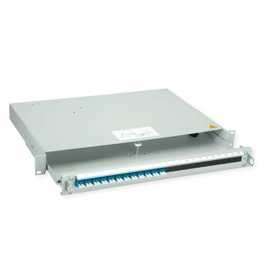 Telegärtner TELEGÄRTNER PROFI V LWL-Panel mit Kupplu    Glasfiber 1 U Grå
