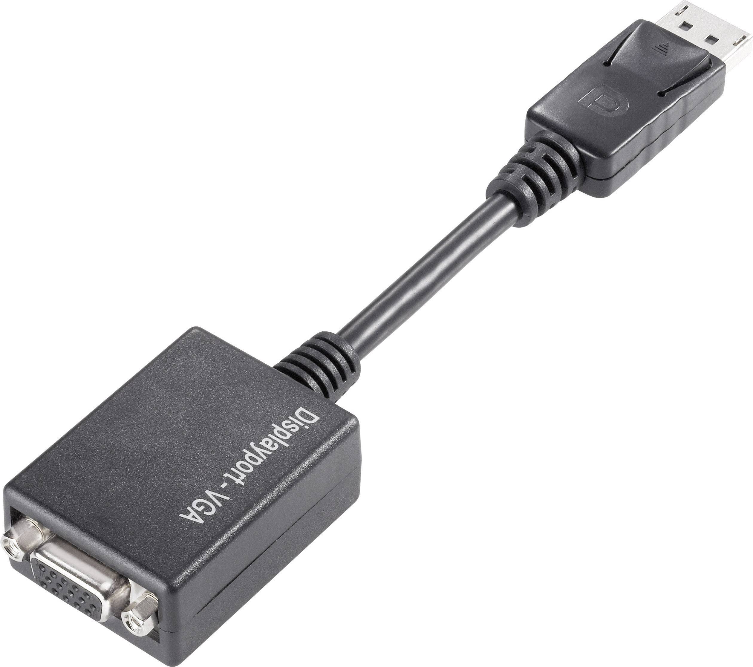 986299 DisplayPort / VGA Adapter [1x DisplayPort-stik - 1x VGA-tilslutning] Sort 0.15 m