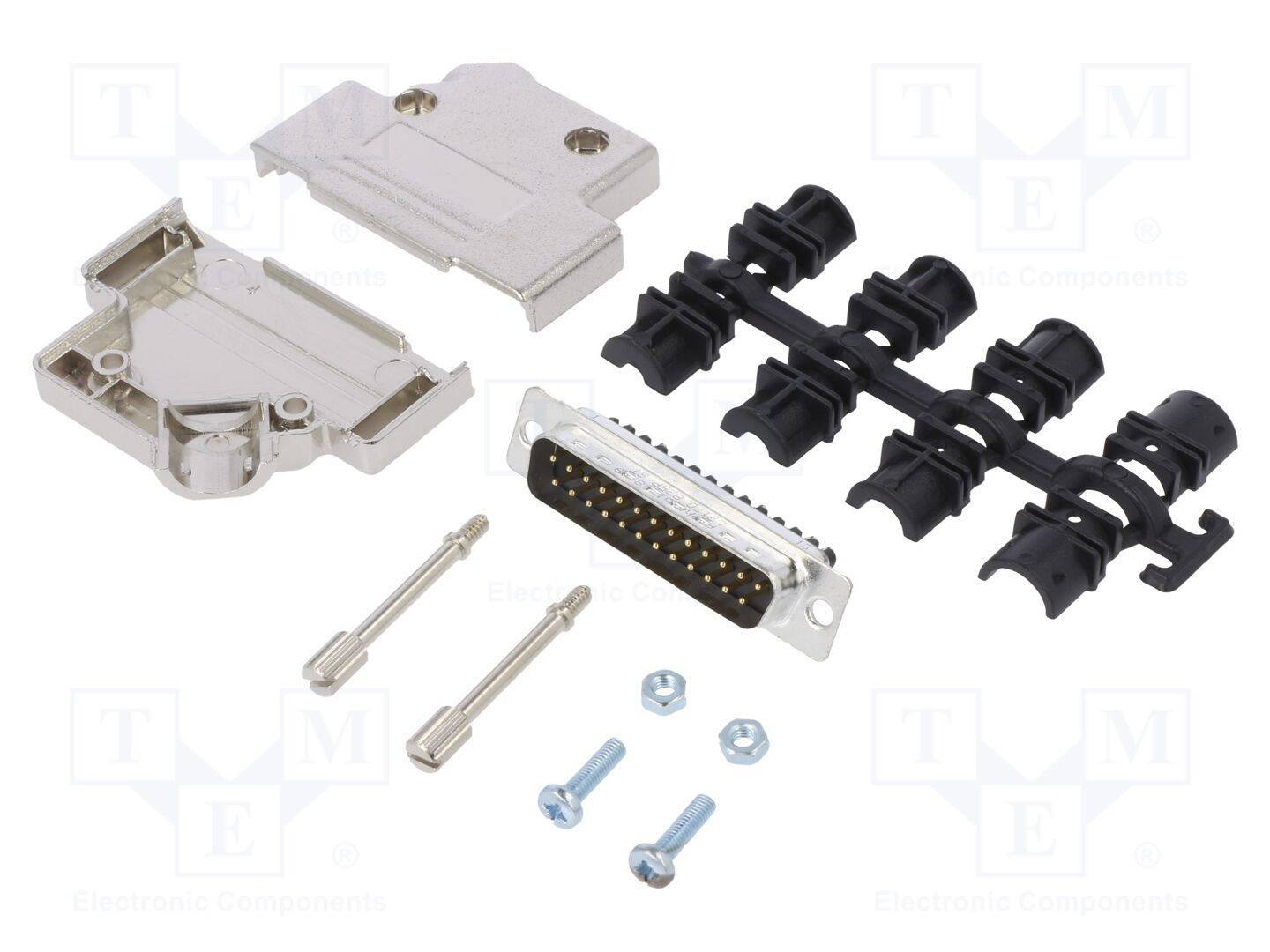 Amphenol L17D45PK-M-25+L717DB25PST D-SUB stiftliste-sæt 45 ° Poltal: 25 Skruer 1 stk