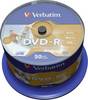 Verbatim 43533 DVD-R 4.7 GB 50 stk Spindel Kan forsynes med print