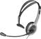 Et sort headset med mikrofonbom, velegnet til kundeservice- eller callcenter-arbejdspladser.